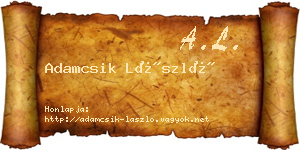 Adamcsik László névjegykártya