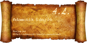 Adamcsik László névjegykártya